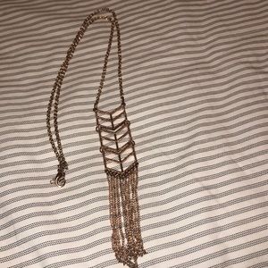 Long rose gold necklace